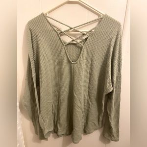 Charlotte Russe Olive Green Sweater SZ XL